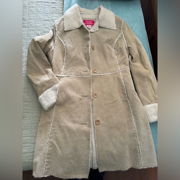 Xhilaration Long Leather Jacket, Light Tan, size Small - Picture 4 of 7